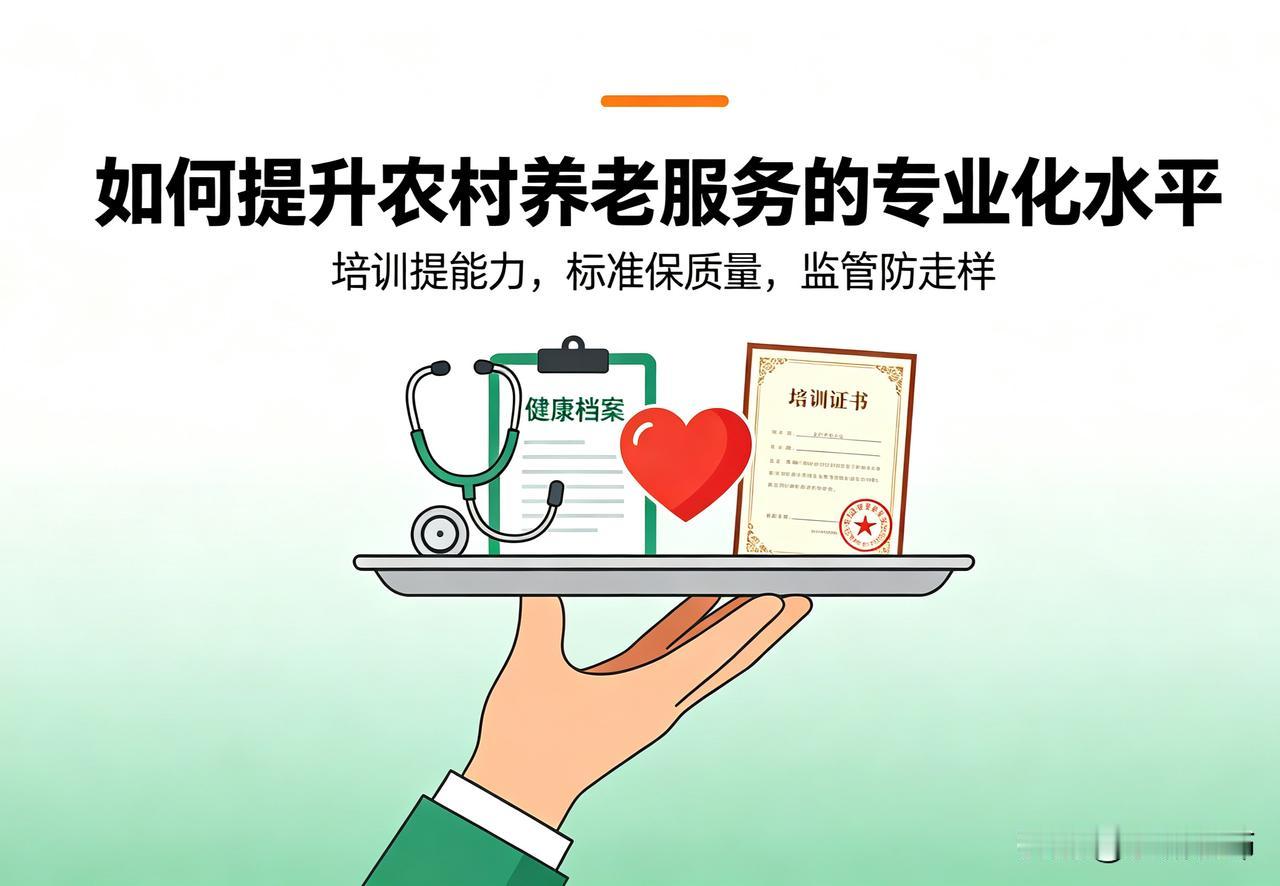 提升农村养老服务专业化，要补齐人才、标准、监管三大短板。
 
加大本土护理人员培