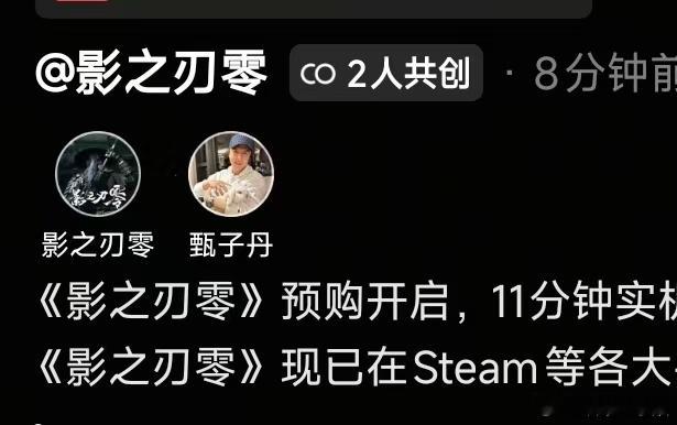 甄子丹出演国产武侠游戏影之刃零开启预购谁被影之刃零的联动惊到了？居然请到功夫巨星