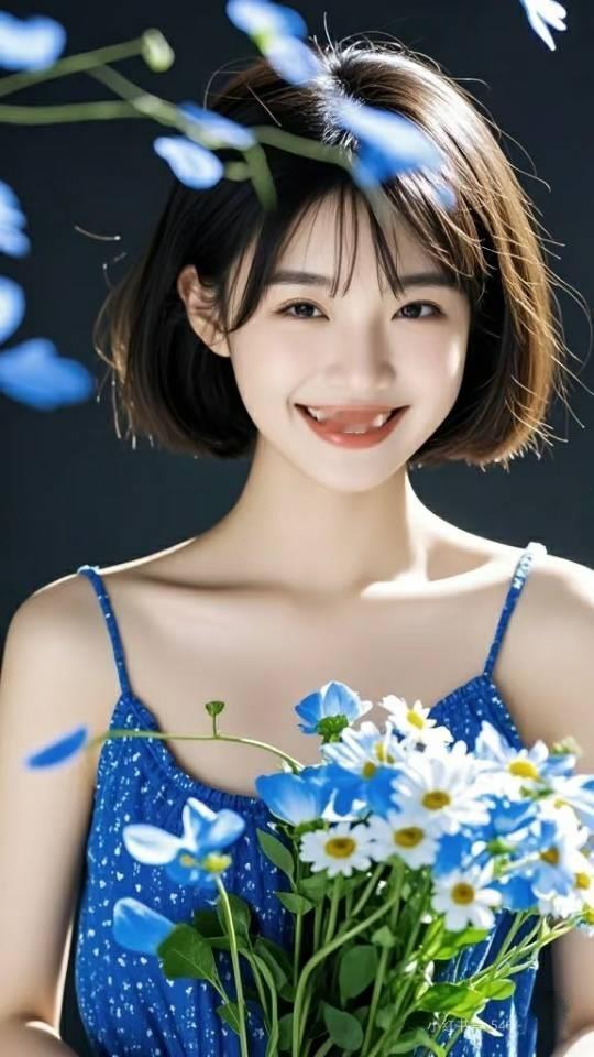 笑语盈盈暗香来，花间笑靥似花开。