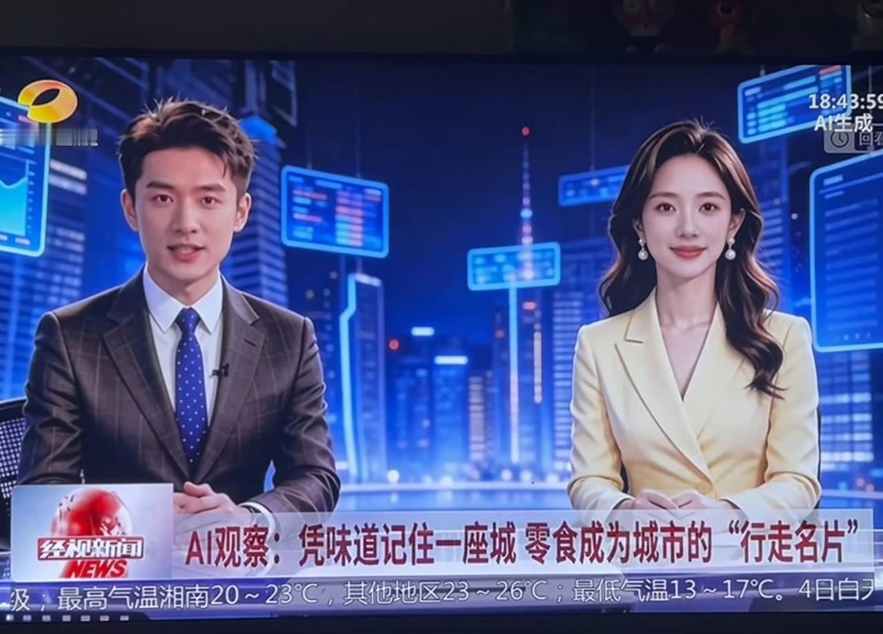 卧槽？[衰]湖南广电已经用ai开始播新闻了… ​​​