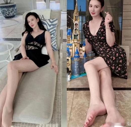 张萌气场太强了，身材气质双在线，看得移不开眼。性感的大脚丫子 ​​​