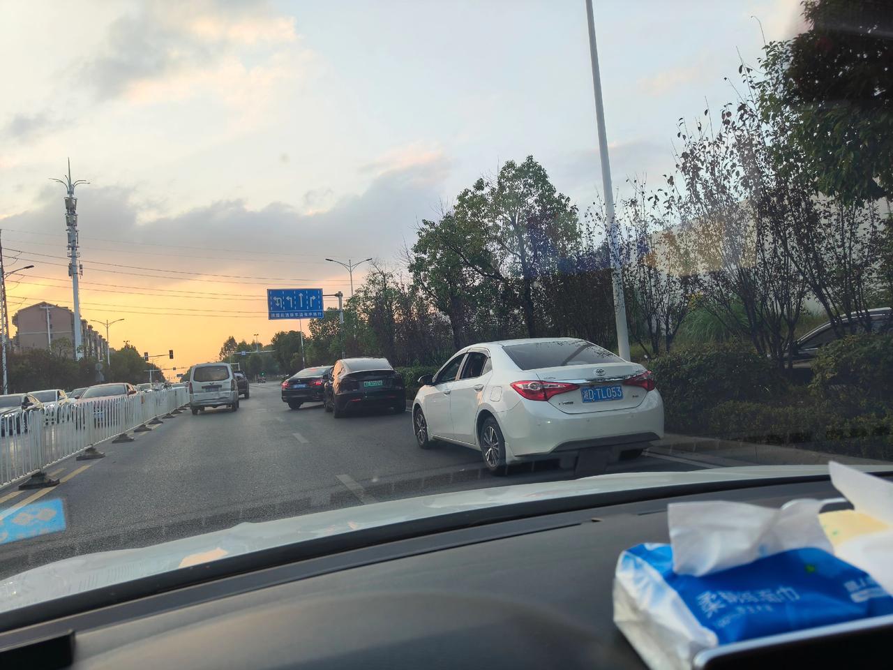 现在小学大门口成了一道美丽的美景线