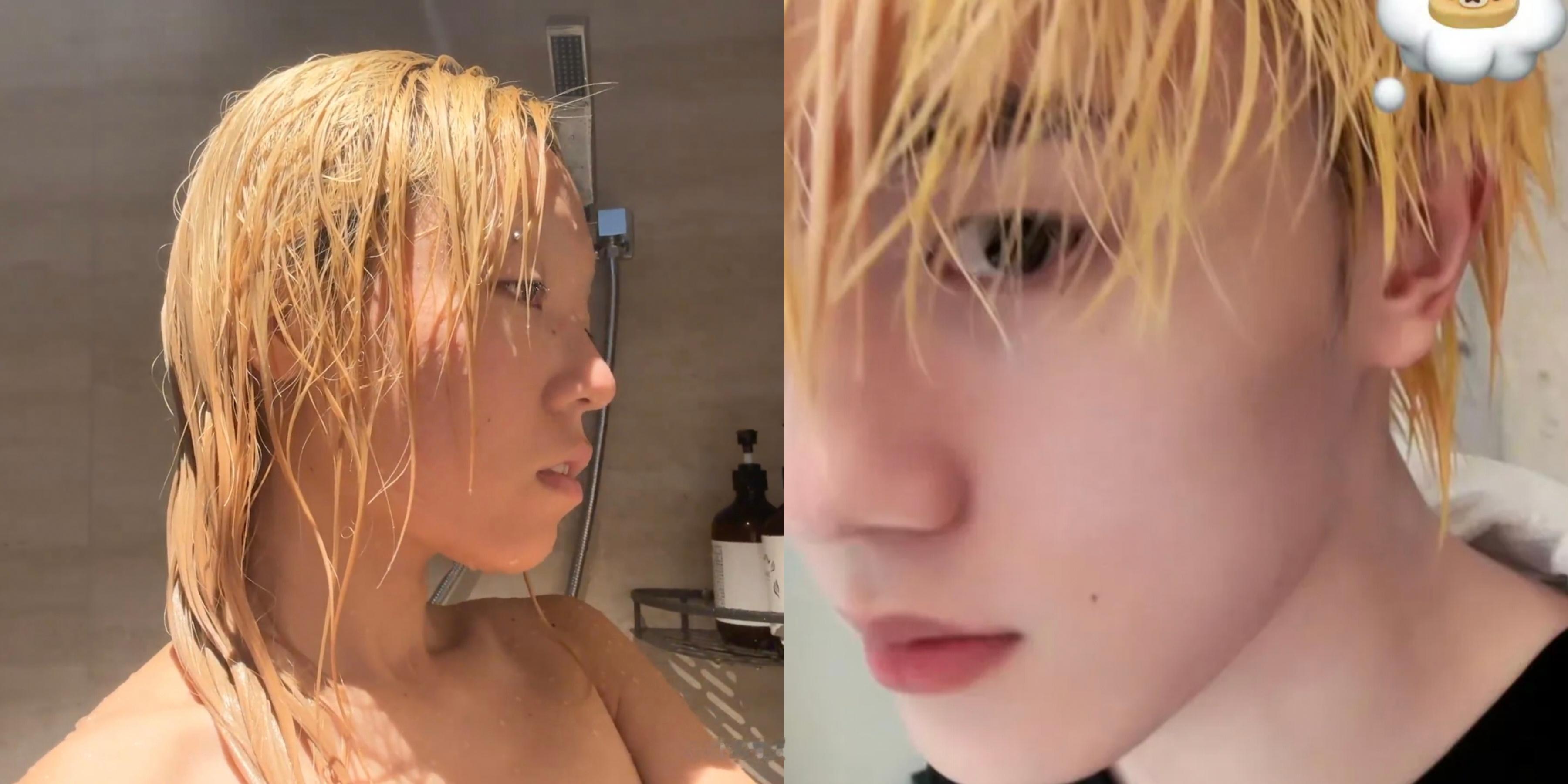 朱志鑫 真情侣当然要相同发色相同视角拍照了苏新皓 宝贝天使安琪