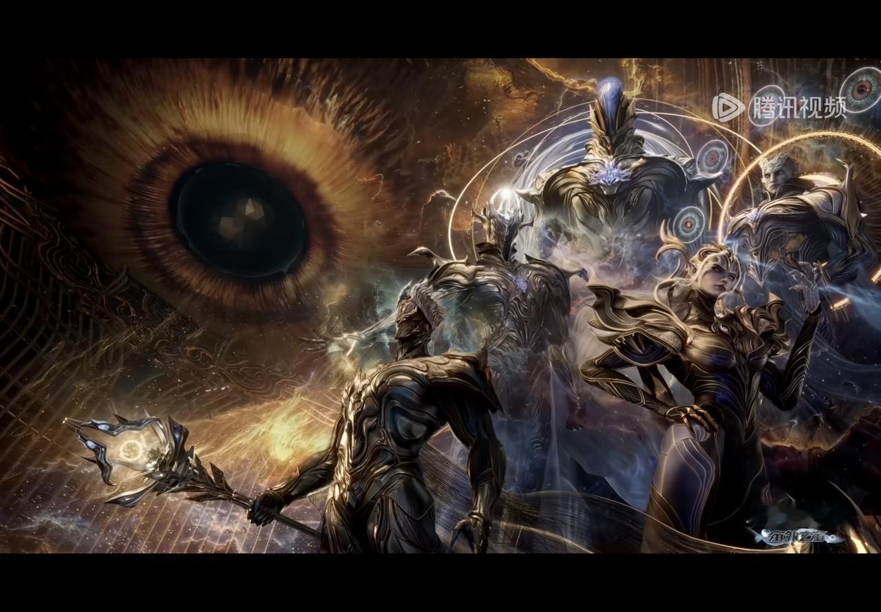 吞噬星空影片过半之后出现的，这几个人第一个肯定是三眼族群，第二个就是所谓的圣地强