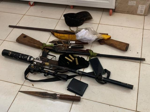 在越南动乱地区收缴的武器，用来作案