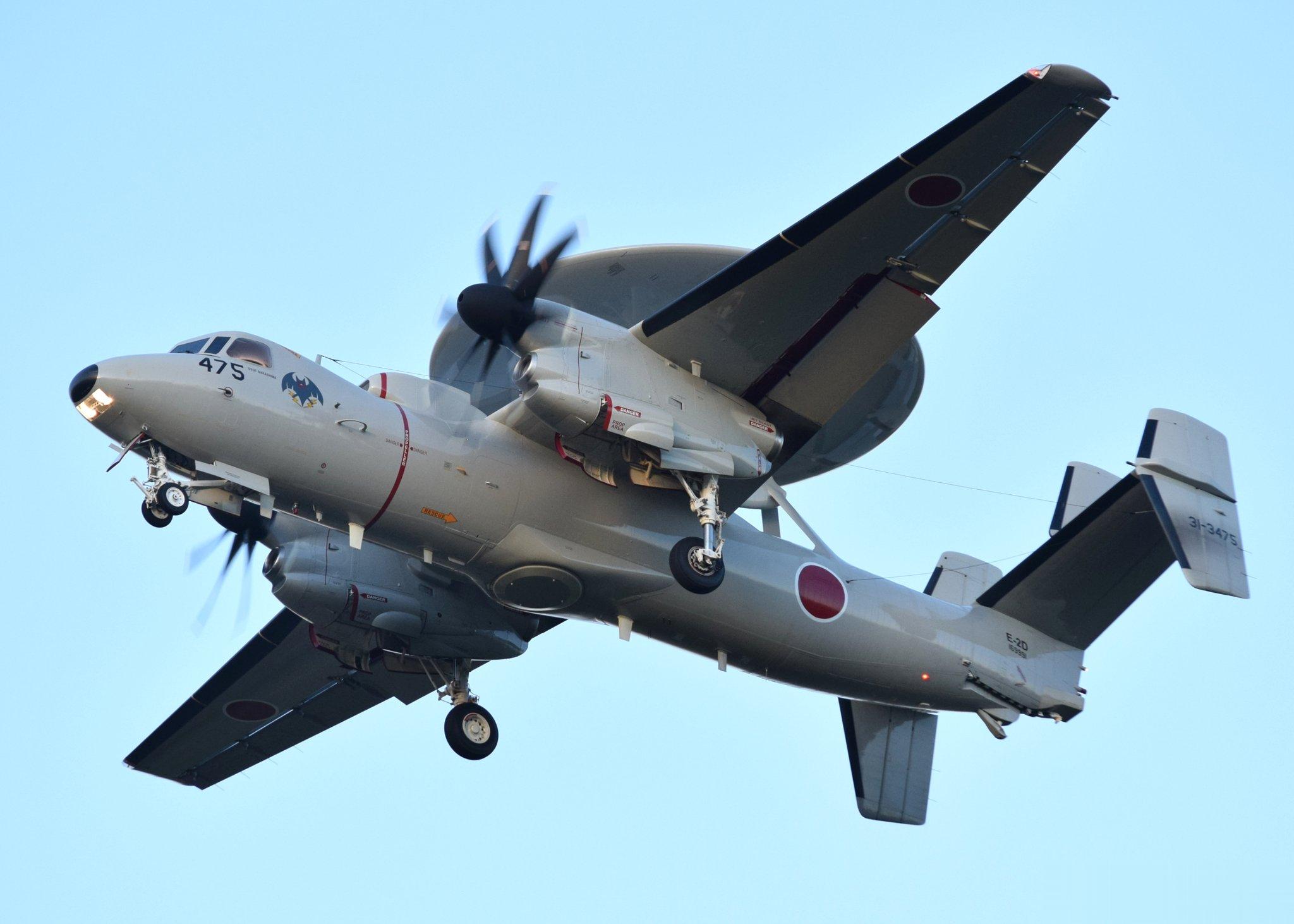 交付空自的最新E-2D，美国空军机徽直接改#武器装备[超话]##航空[超话]# 
