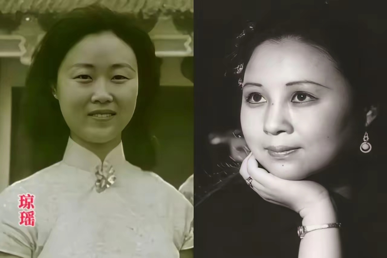 琼瑶年轻时是单眼皮，算不上是个美女，胜在自然清爽，有着民国时期读书女子特有的书卷