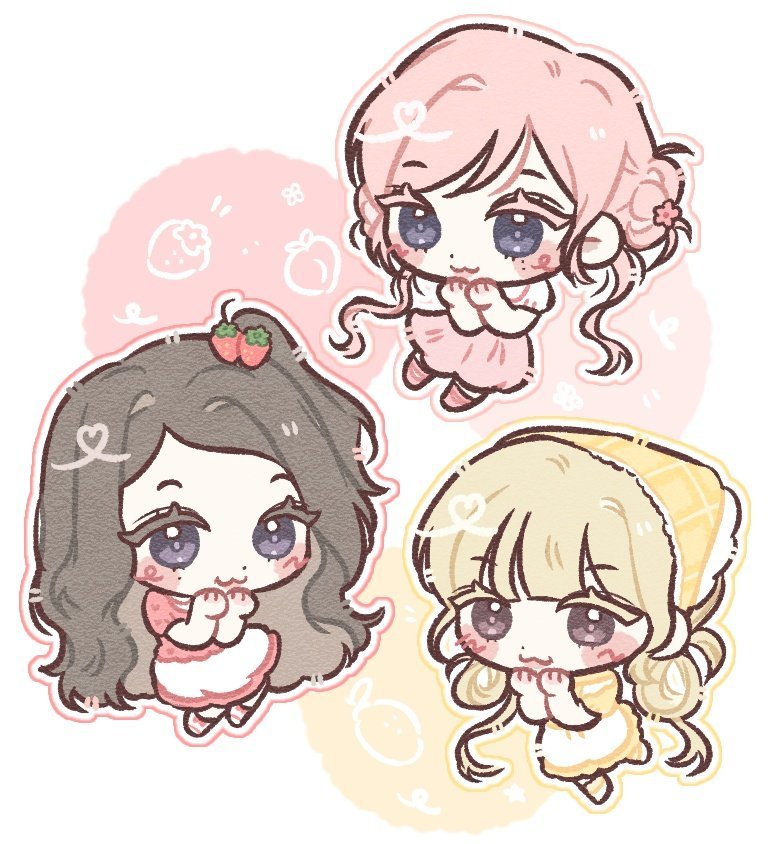 今天的三个可爱小厨娘🍋🍑🍓.babyhamging 