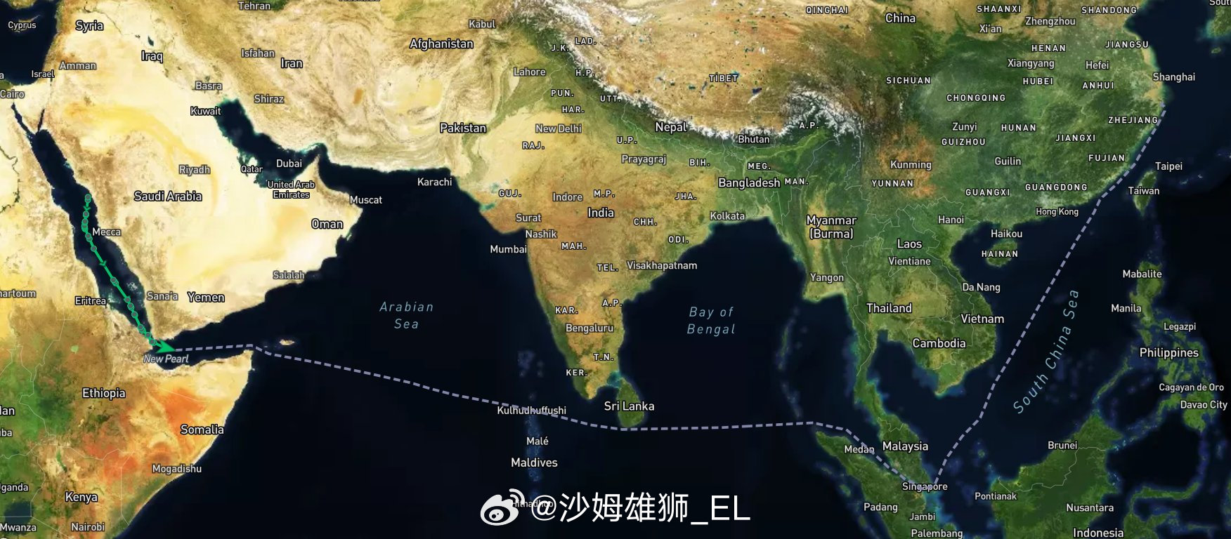 今天又有一艘运载着沙特阿拉伯石油的⏰油轮（隶属于招商）安全通过曼德海峡，没有遭到