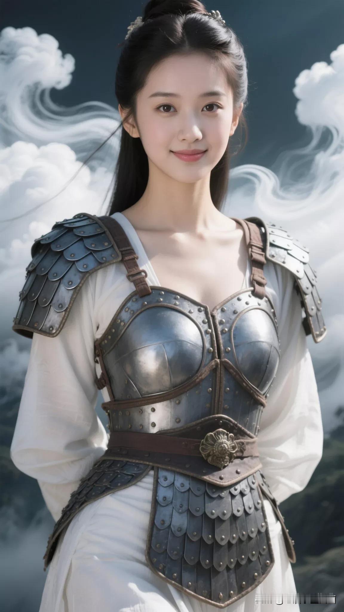 穿越时空的勇士，守护和平的战士！🛡️💪张立启原创书画AI作品古仕女发髻服饰集