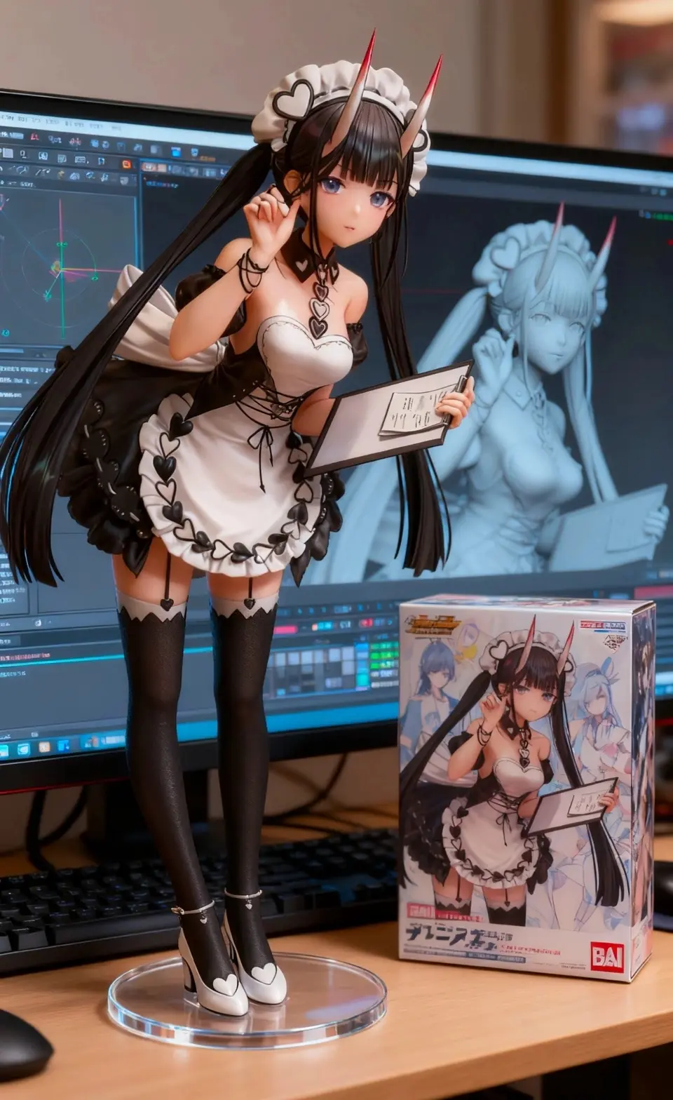 能代 碧蓝航线 手办 3d打印 女仆装