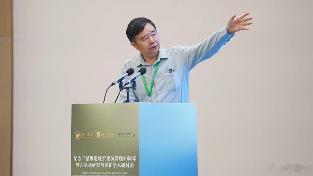 三星堆水系研究新发现三星堆遗址发现40周年三星堆  北京大学教授孙华在三星堆学术
