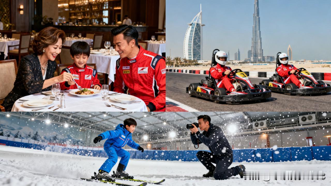 娱乐圈又有大动静！谢霆锋带着大儿子谢振轩去迪拜游玩，这对父子的出行瞬间吸引了众人