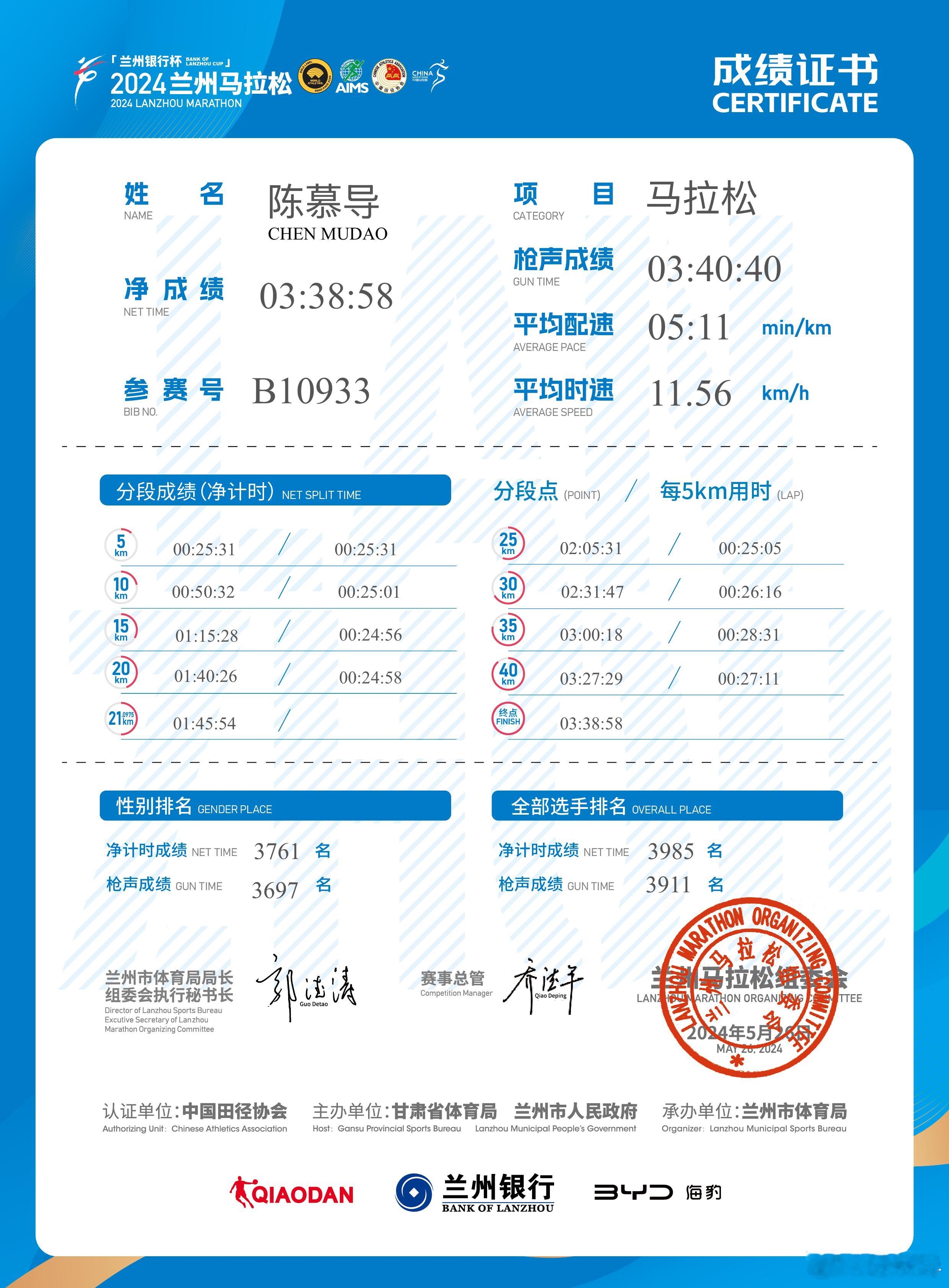 第7次兰州马拉松之旅结束，连续7届打卡一座城市实属不易，也是我人生连续不断的赛事