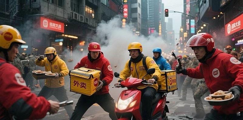 外卖大战有骑手称要跑通宵外卖大战不愧是薅羊毛的绝好时候，不仅点外卖便宜的很多奶茶