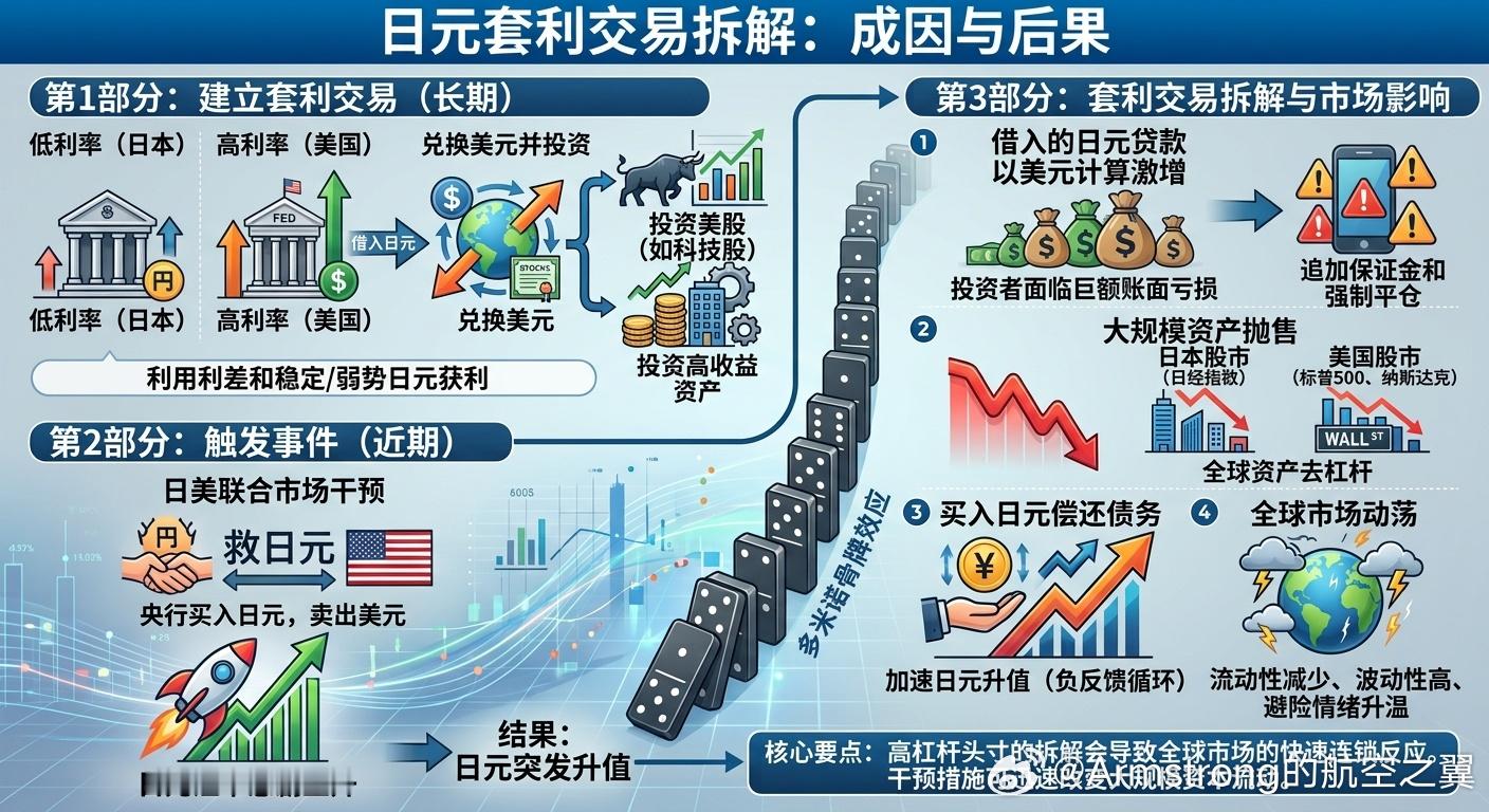 日本股市 日本股市近日大跌一大原因是日元套利交易。长期以来，国际资金低成本借入低