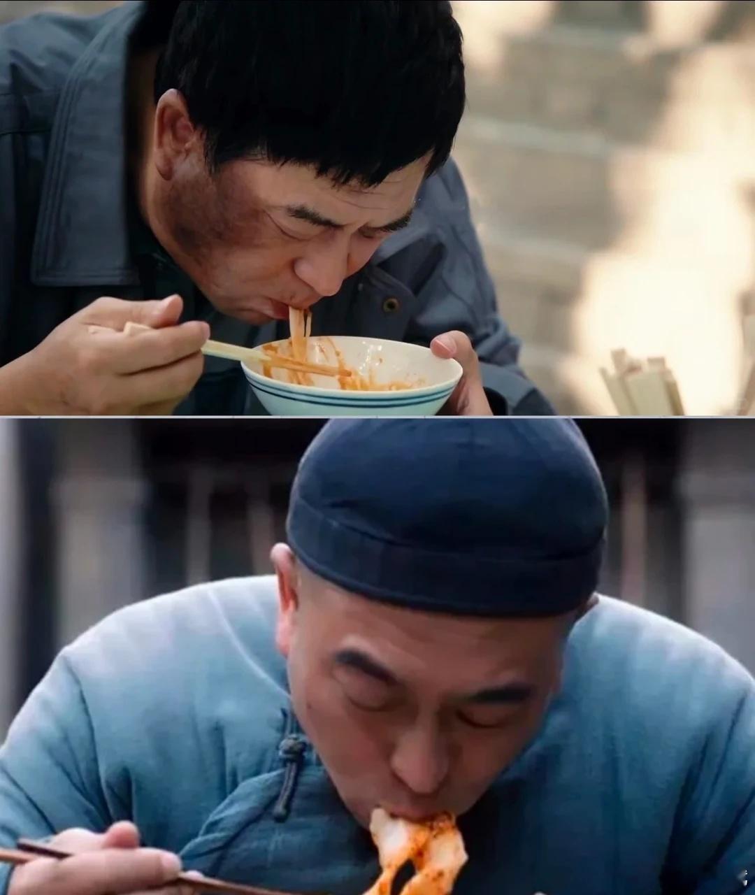我觉得，张嘉益和秦海璐，特别适合做吃播！ 在《主角》中，舅和花姨再次遇见时，花姨