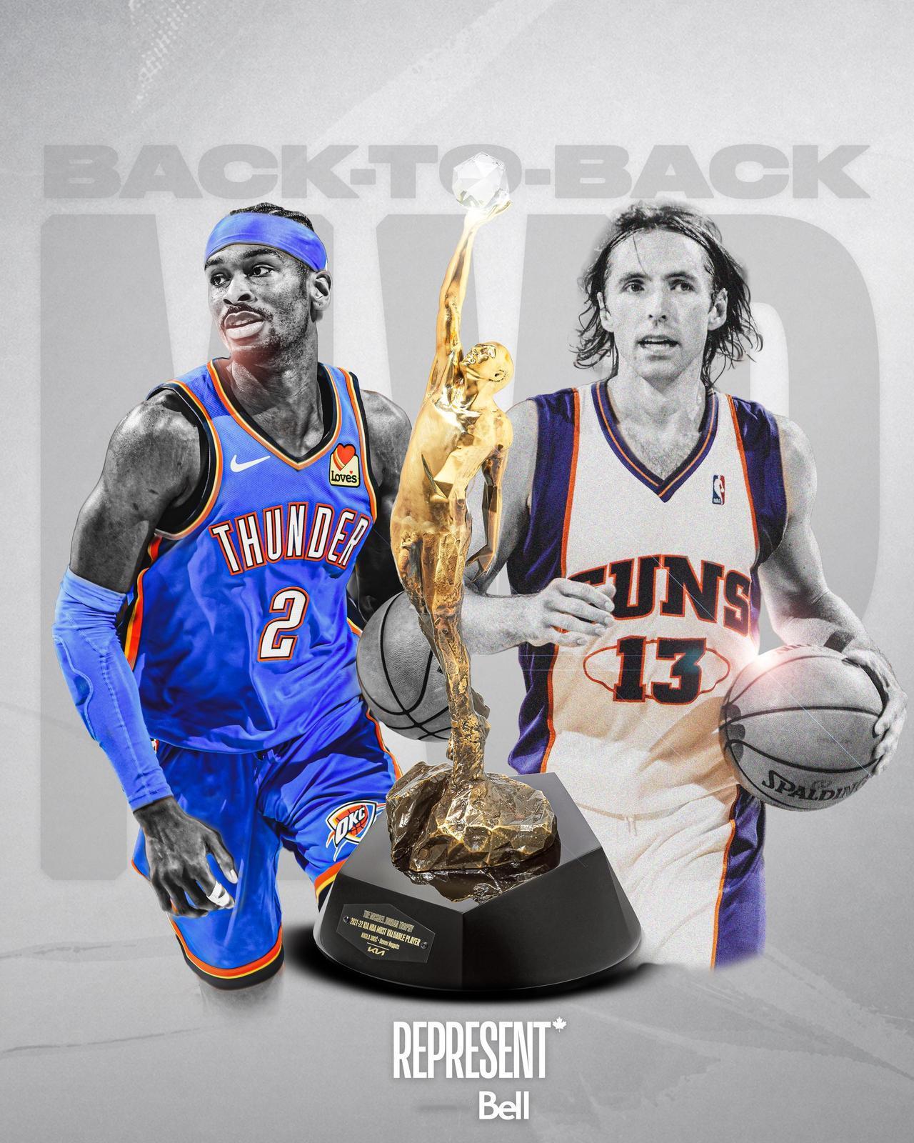 两个加拿大MVP，两种完全不同的时代答案。
从纳什到SGA，NBA用了快20年，