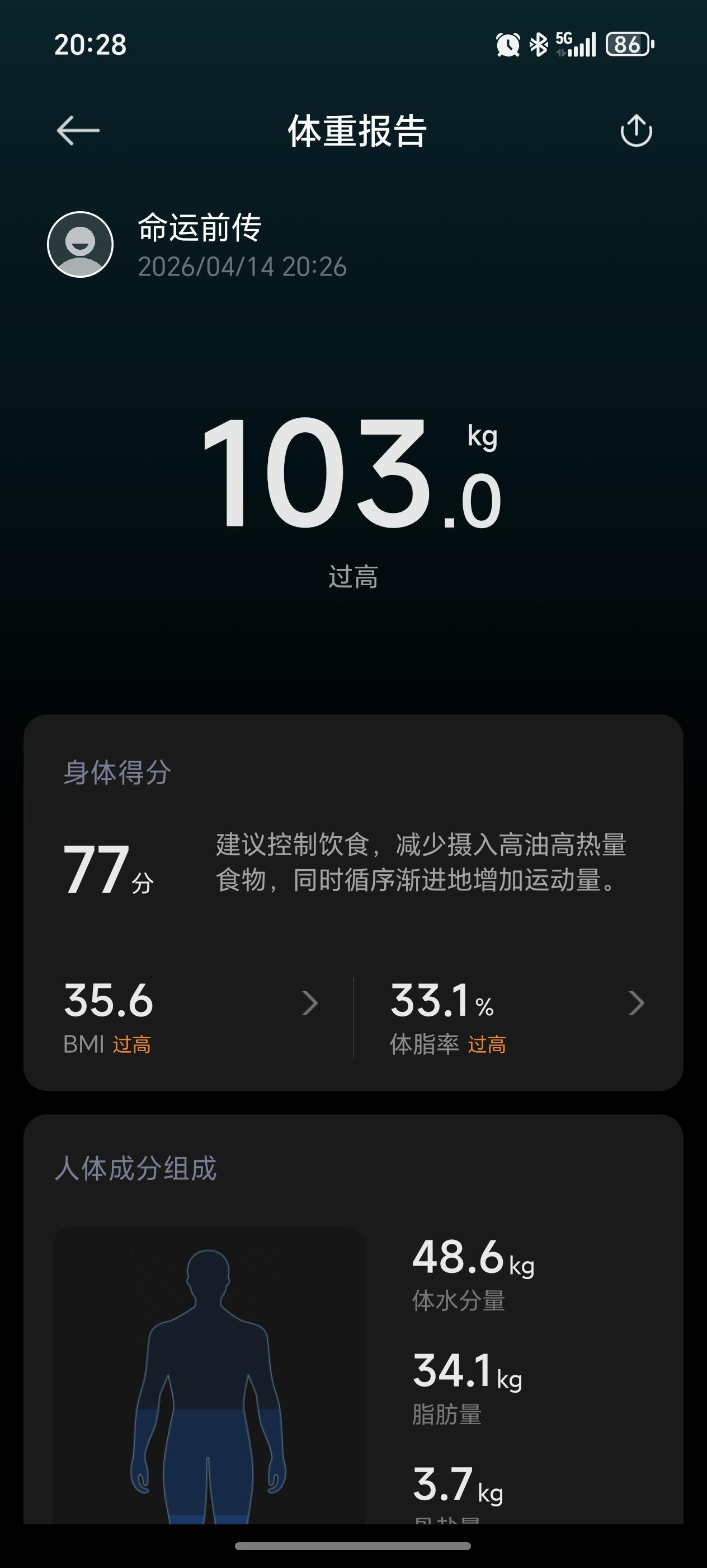 继续减肥，立此存照！