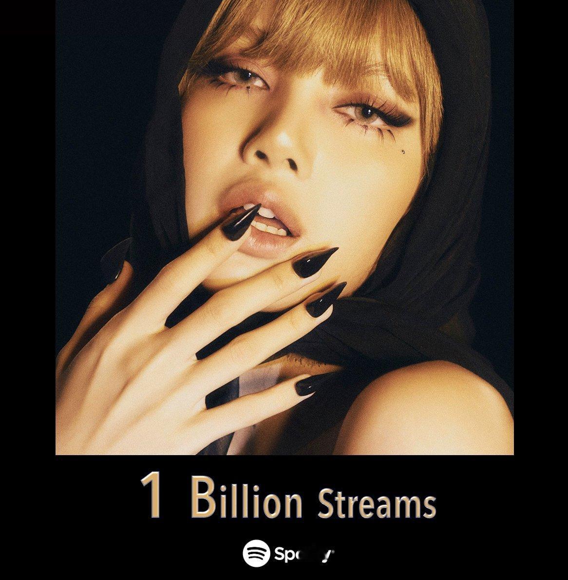 LISA 成为历史第1️⃣位专辑未发行前在Spotify突破10亿流媒的Kpop