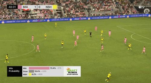 丢球了，1比1 迈阿密国际vs纳什维尔 ​​​