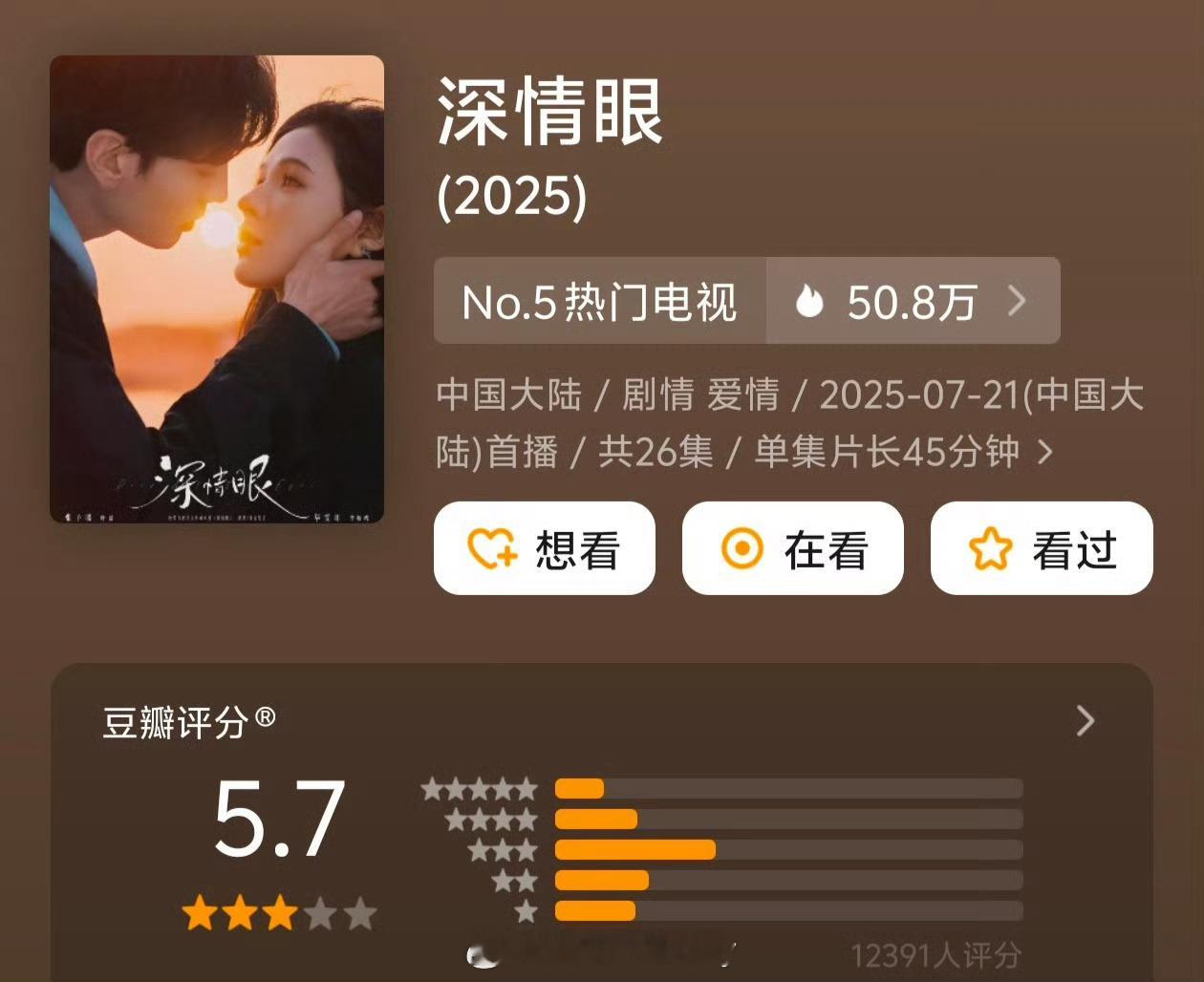 深情眼开分5.7 ​​​
