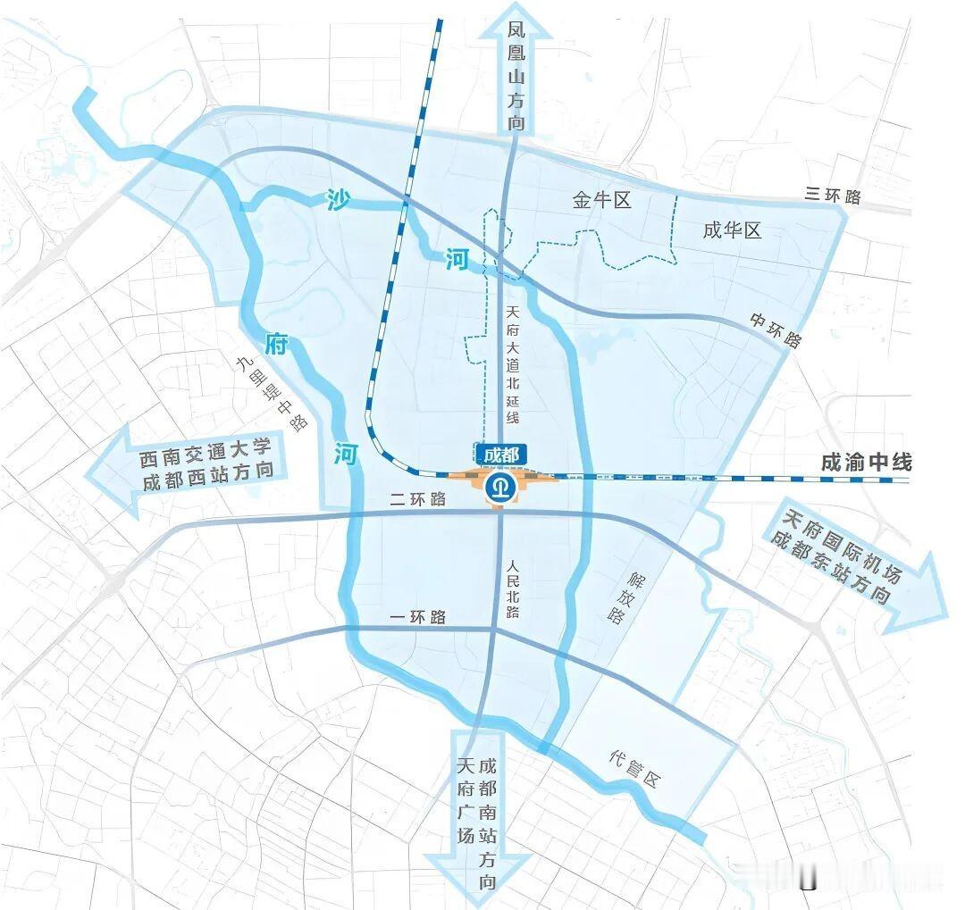 金牛二环内130多亩的调规，再次见证北改+中优的落地。这标志以成都站为中心的区域