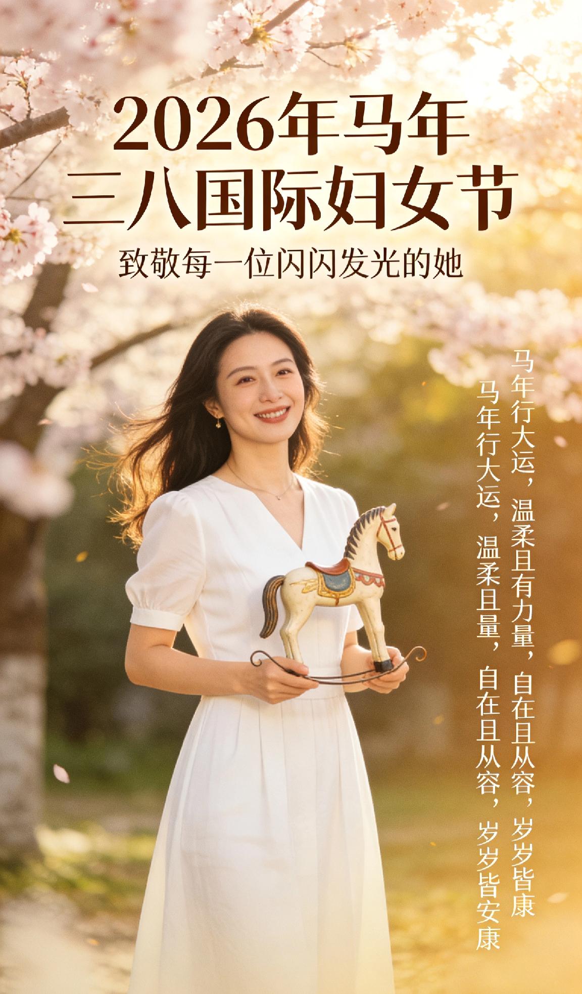  三八国际妇女节，致敬每一位闪闪发光的她。愿马年行大运，温柔且有力量，自在且从容