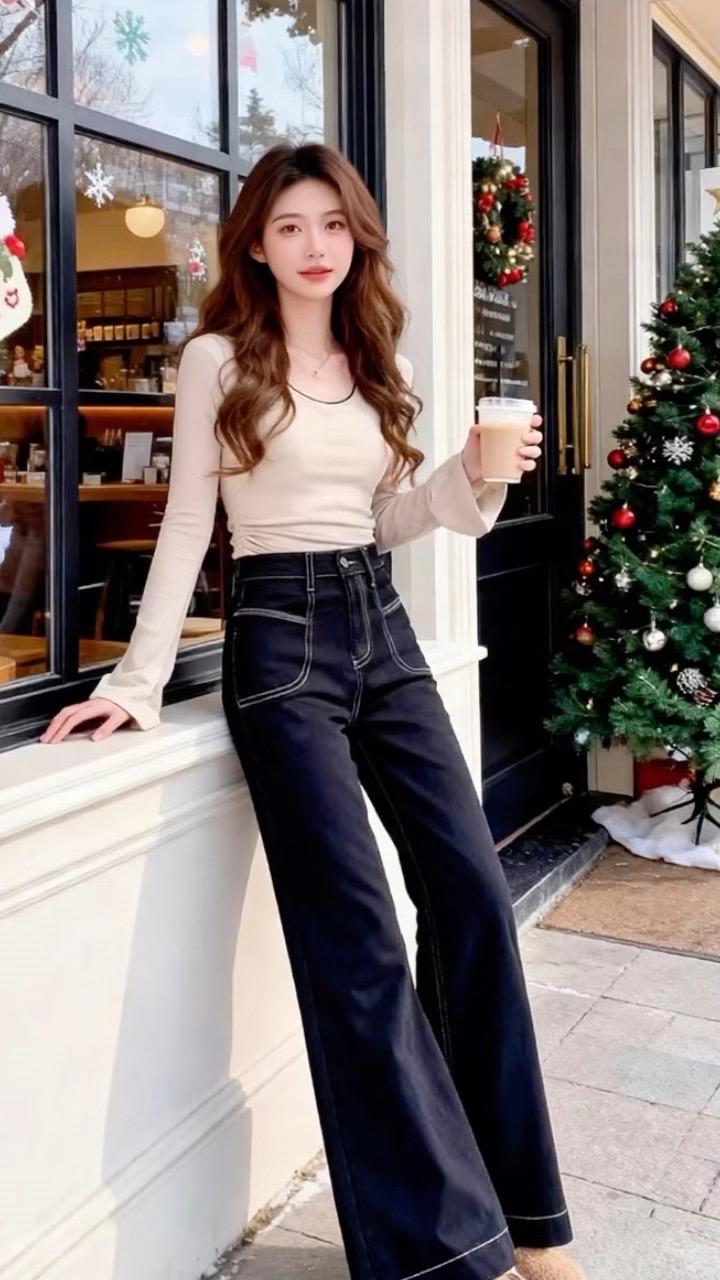 梨形身材 高腰显瘦 牛仔直筒裤 显高又显瘦显腿长 谁穿谁好看