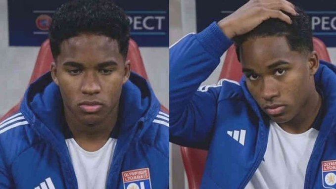 恩德里克从皇马替补席转到了里昂替补席 