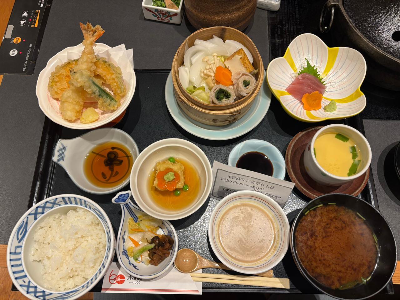 今天吃木曾路套餐，大碗小碗有点多啊