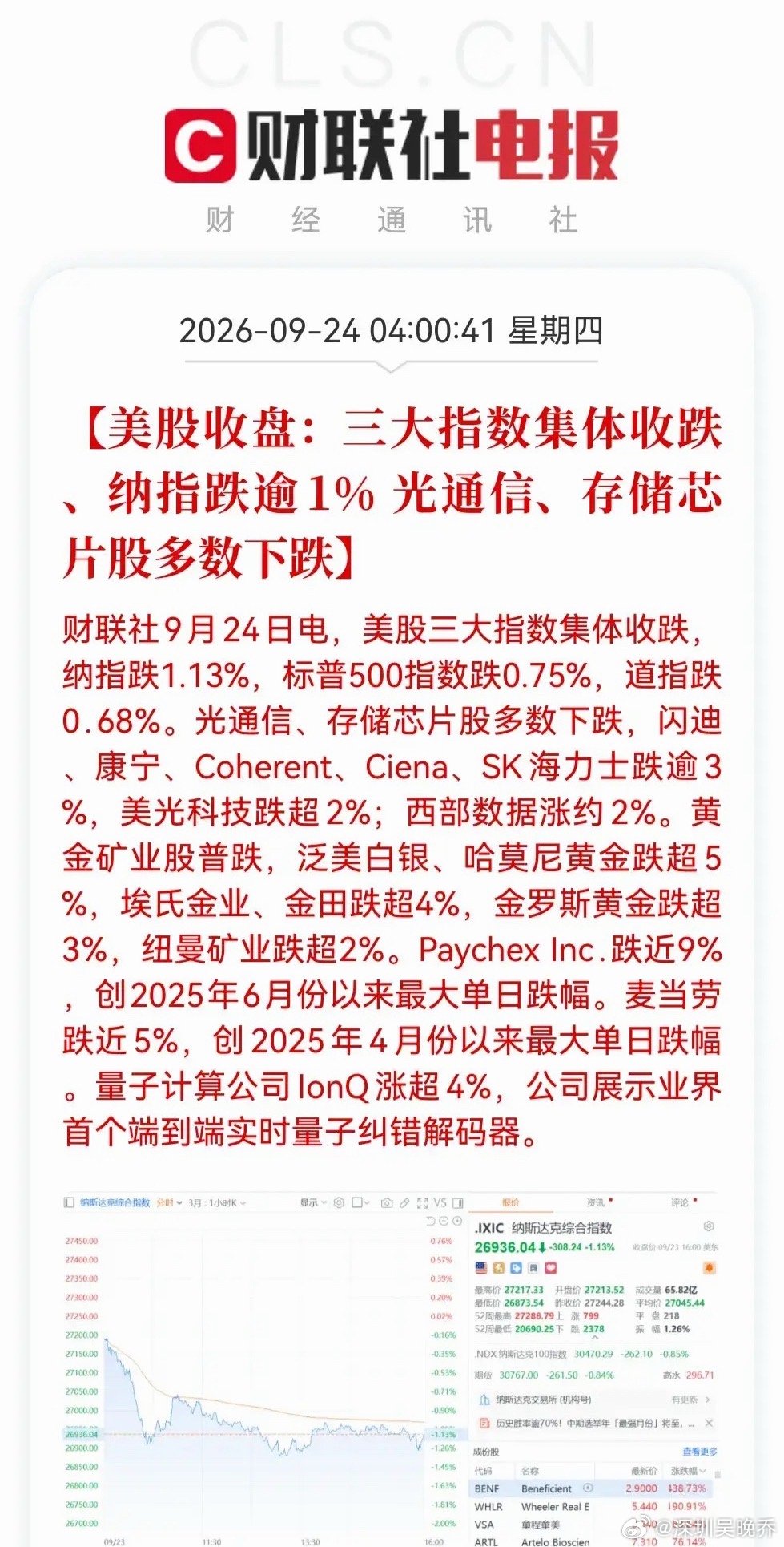 要黑色星期四？        老美不演了，先跌为敬，感觉怎么就是冲着A股来的呢，