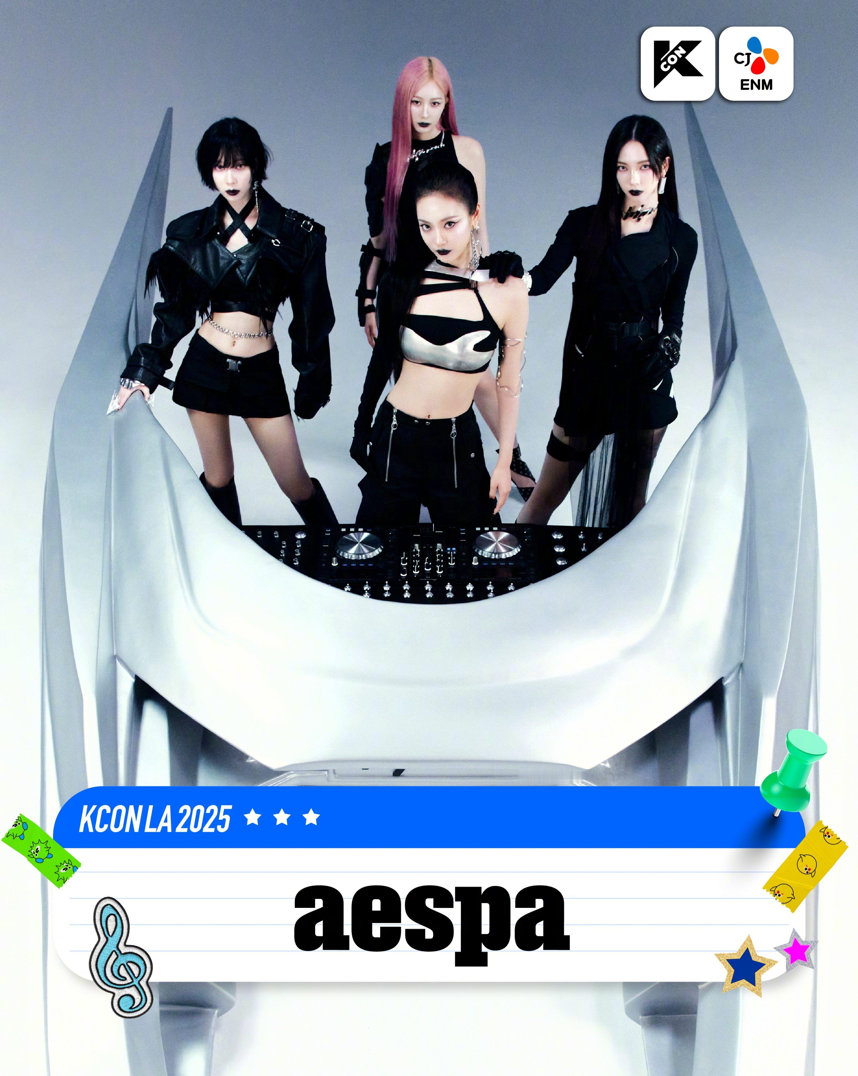 【Twi】'KCON LA 2025'第二轮阵容公开：aespa[超话]CHOI