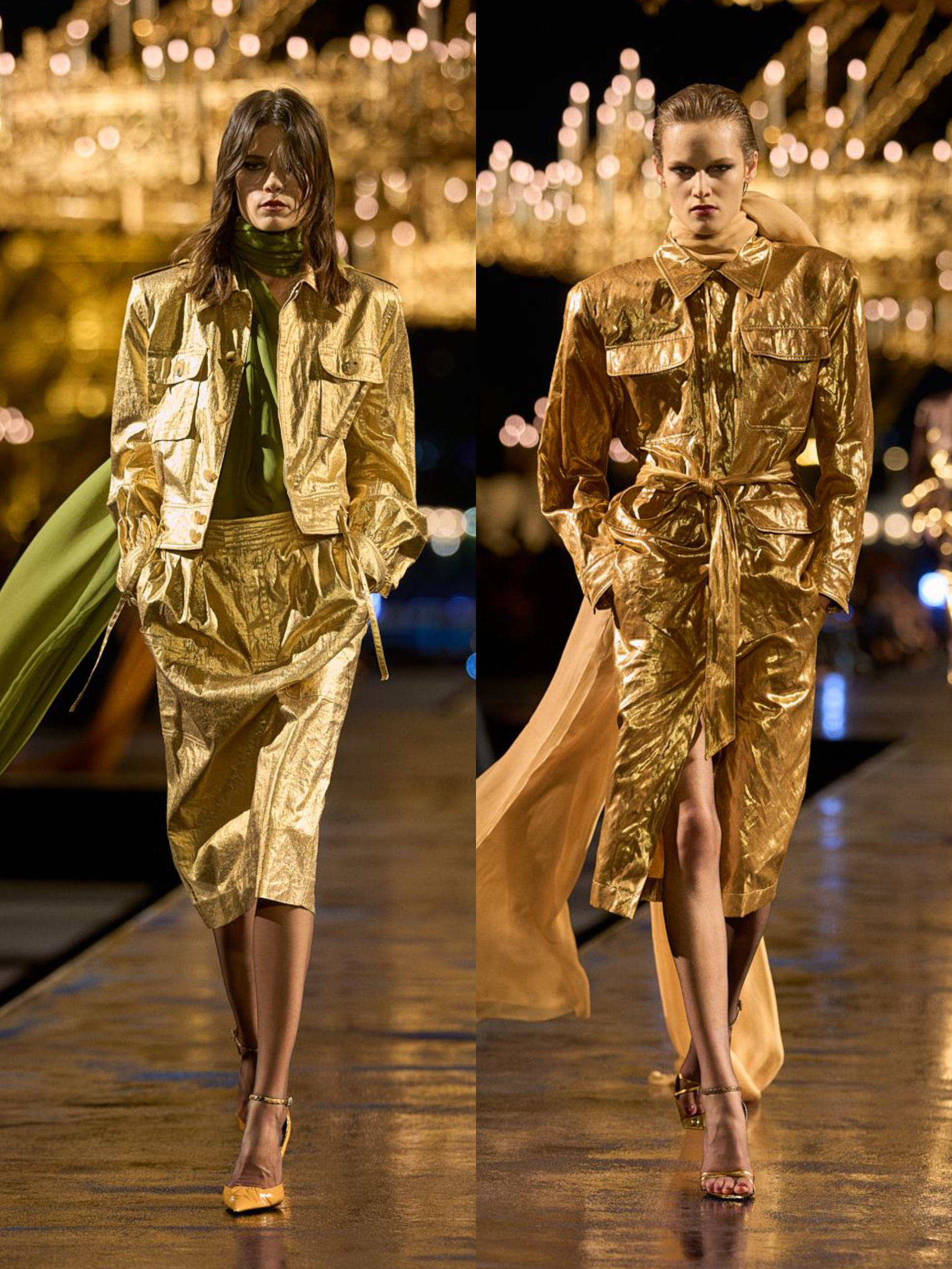 Saint Laurent 2027 春夏黑与金！巴黎铁塔下的锋芒与凌厉时尚灵感