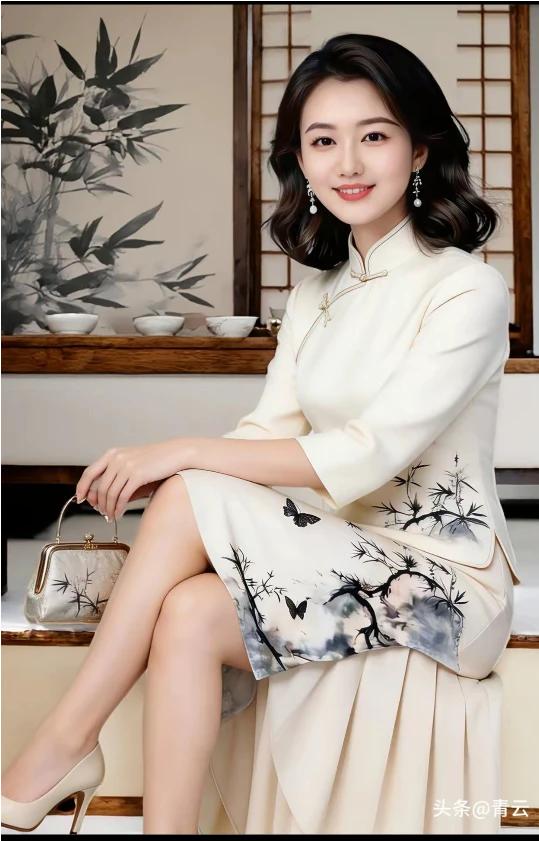 旗袍雅致，国风古韵。
文化传承，历史悠久。
江南水乡，流动风景。
贴身裁剪，凸显