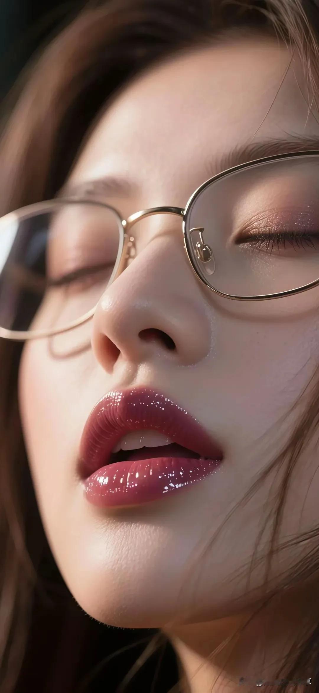 火辣辣的红唇，好想亲一口[大笑][大笑][大笑]