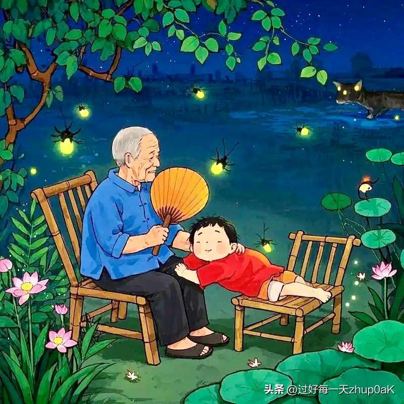 《夏夜》
——清・张问陶
蕉扇匡床称小眠，
碧纱如雾影婵娟。
一窗明月凉于水，