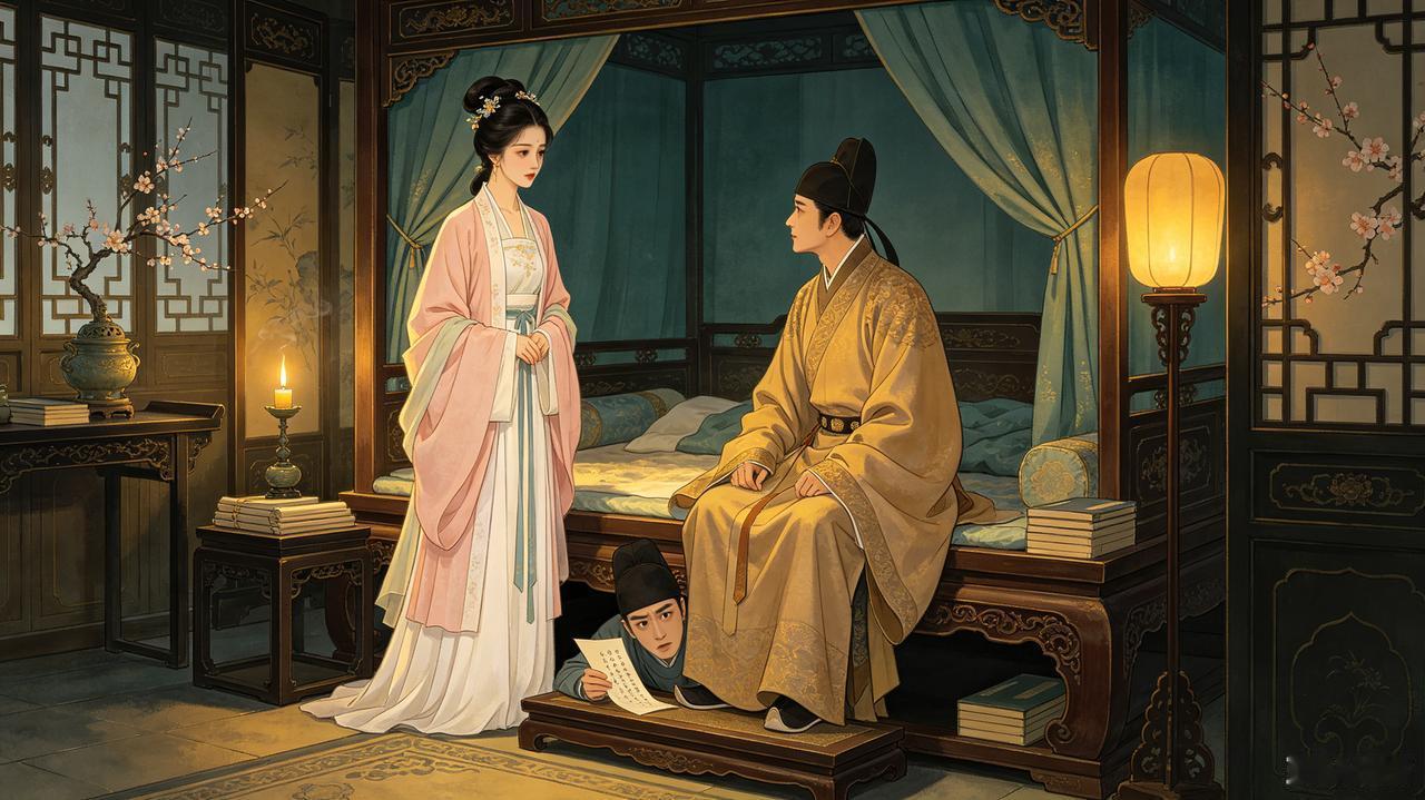 床底下藏个男人，床上还躺着宋徽宗赵佶！李师师还是挺风流的！李师师和周邦彦情投意合