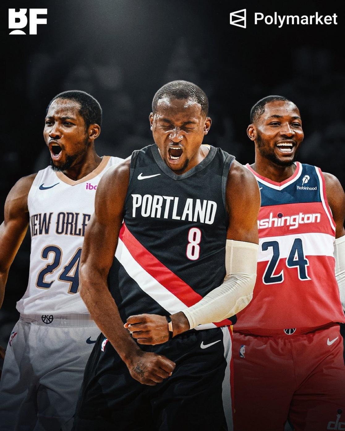 据凯文·奥康纳报道，奇才队、鹈鹕队和开拓者队都与乔纳森·库明加传出了绯闻👀“…