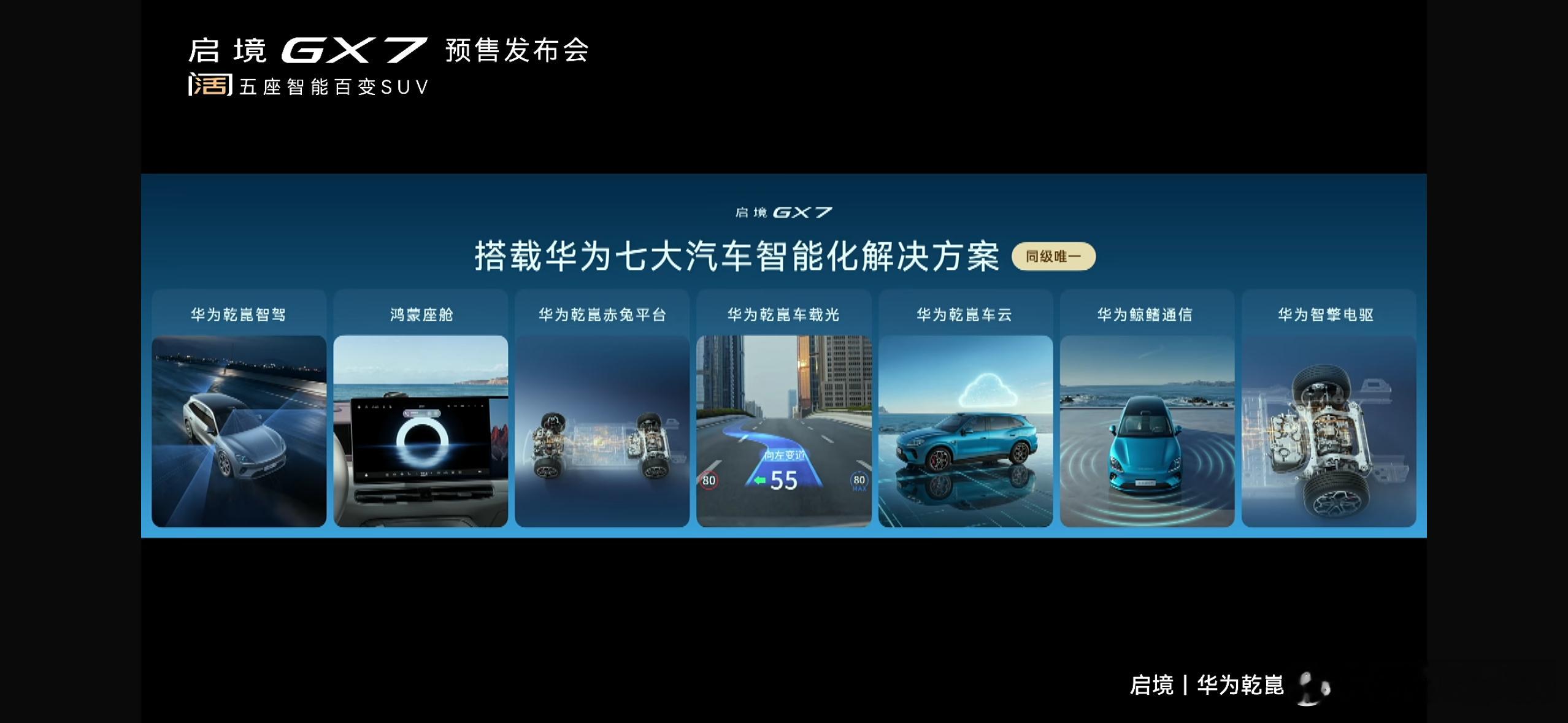 启境GX7开启预售，起步价24.99万20秒一键大平床，华为智能化的配置基本能给