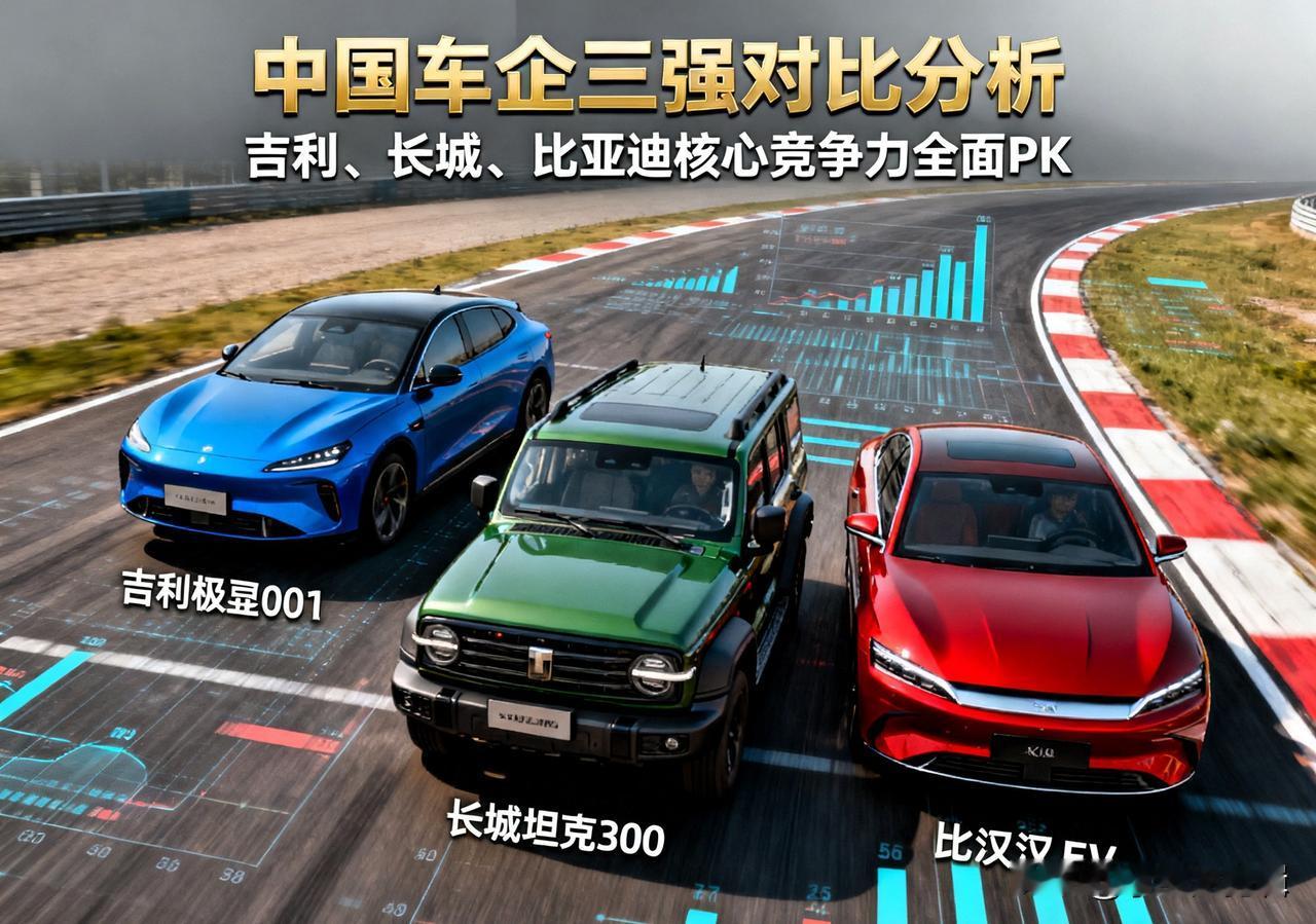吉利、长城、比亚迪谁更出色?2025最新数据告诉你答案，选车不踩坑！国产车企这“