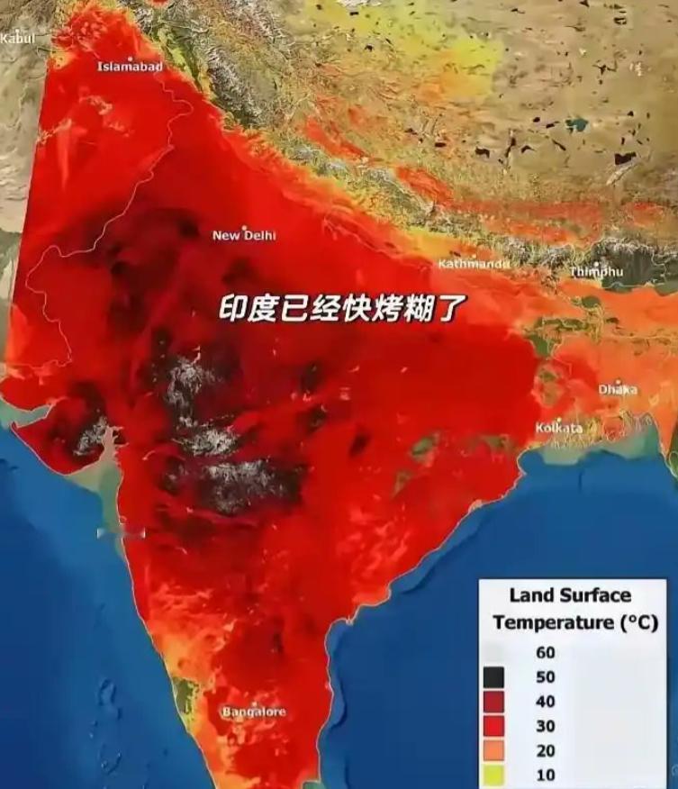 现在的印度已经快被太阳伯伯烤糊了，整个印度洋的暖流被高大的喜马拉雅山全部堵截于其