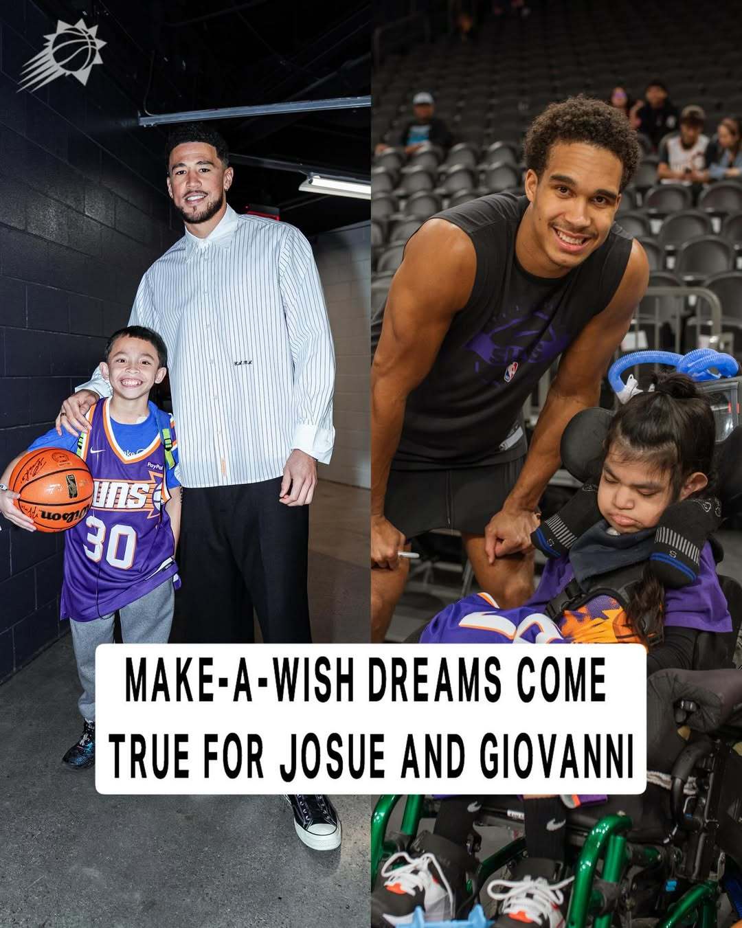 真正的比赛不只在球场上，而是在那些被点亮的笑容里 ☀️菲尼克斯太阳 ｜旭日东升