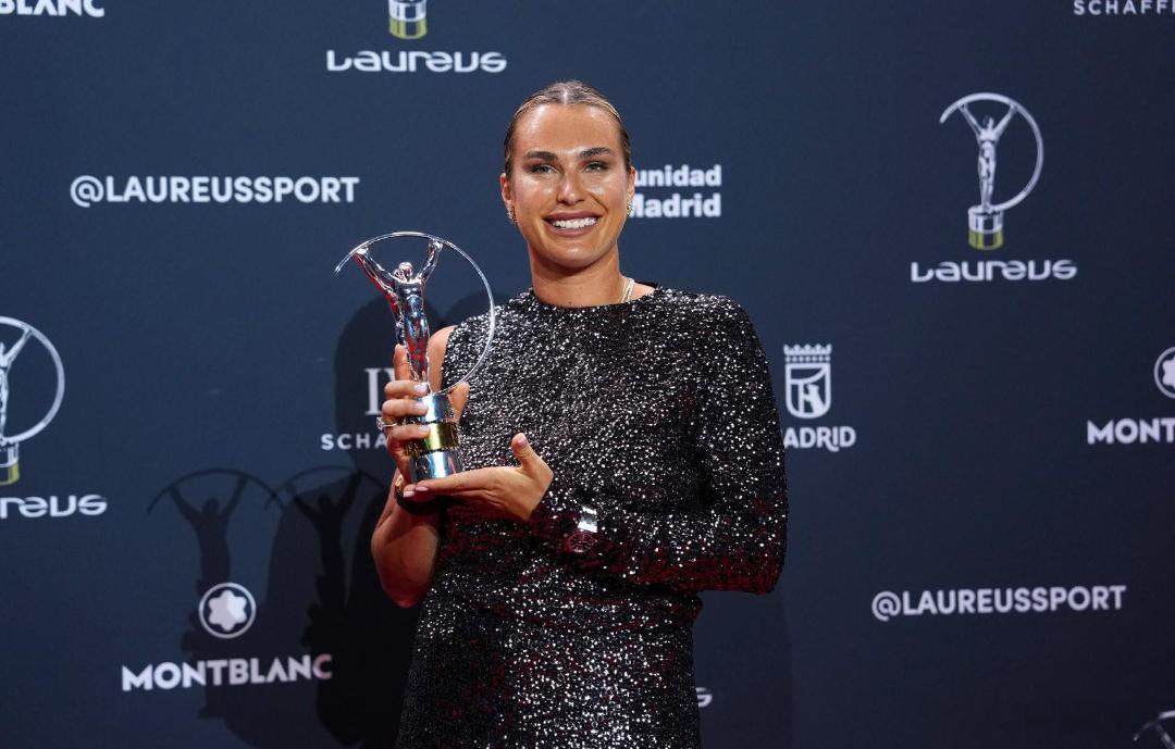 萨巴伦卡获劳伦斯最佳女运动员萨巴伦卡斩获劳伦斯年度最佳女运动员 成网坛历史第五人