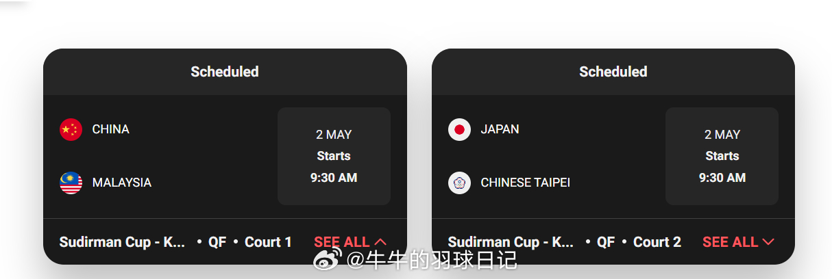 2025年苏迪曼杯热点现场 中国 VS 马来西亚 混双 冯彦哲 黄东萍 VS 陈