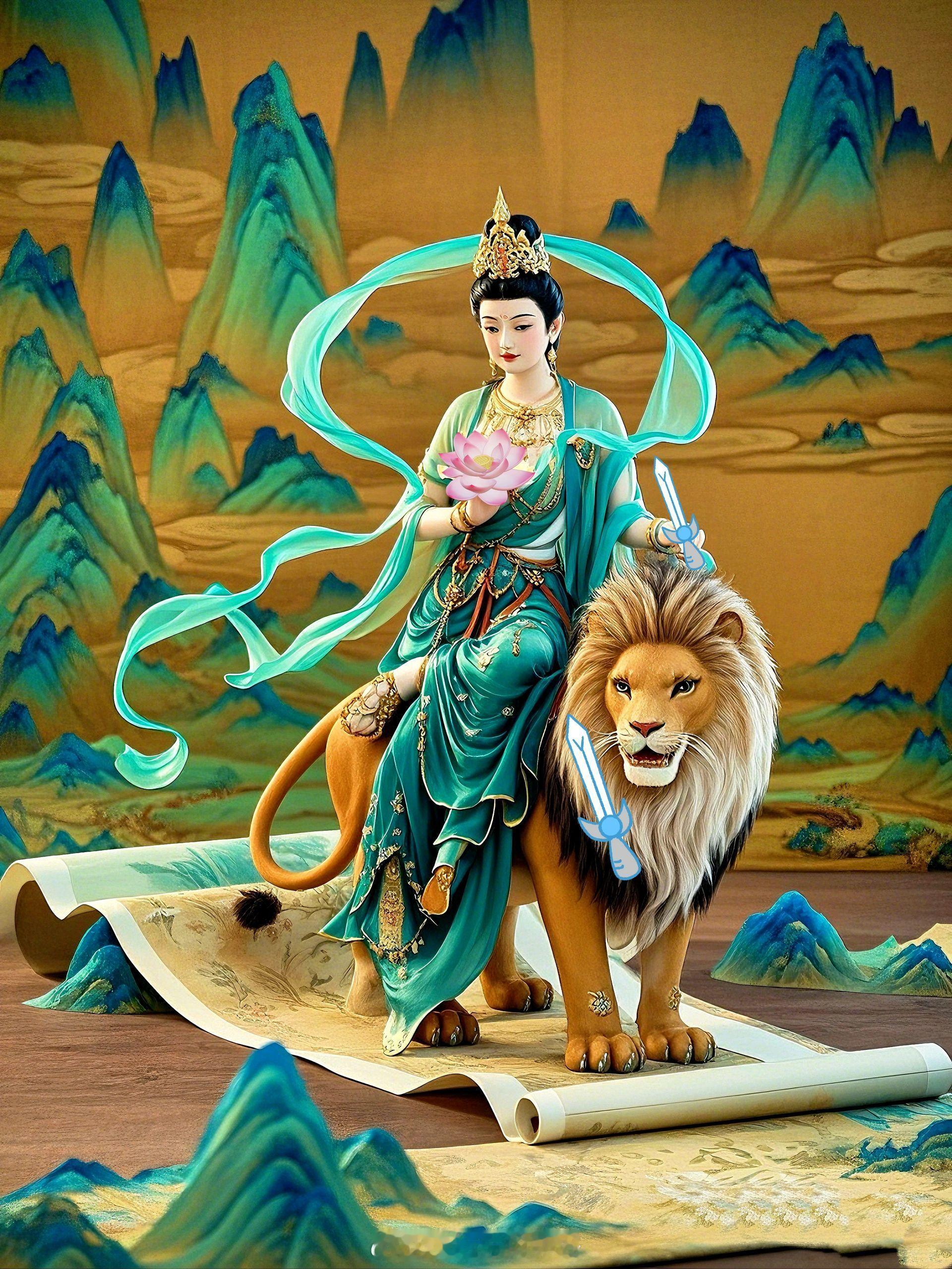 遇见文殊菩萨，不要无视，许个愿真的很灵 ​​​