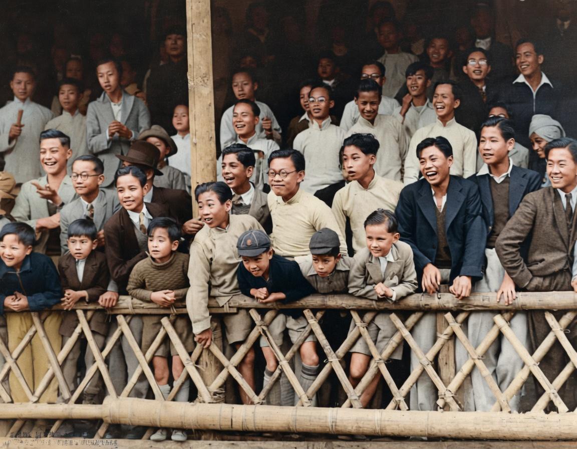 民国，上海，不同文化背景的民众共享城市空间，共同参与公共娱乐与生活，人群里既有身