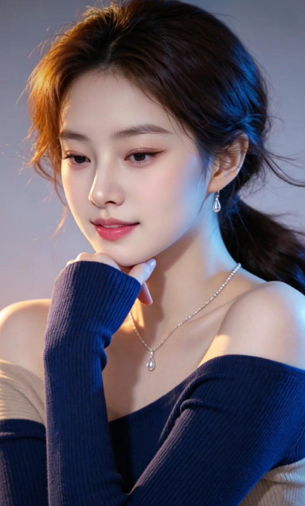 这姑娘真好看，头发好飘逸。