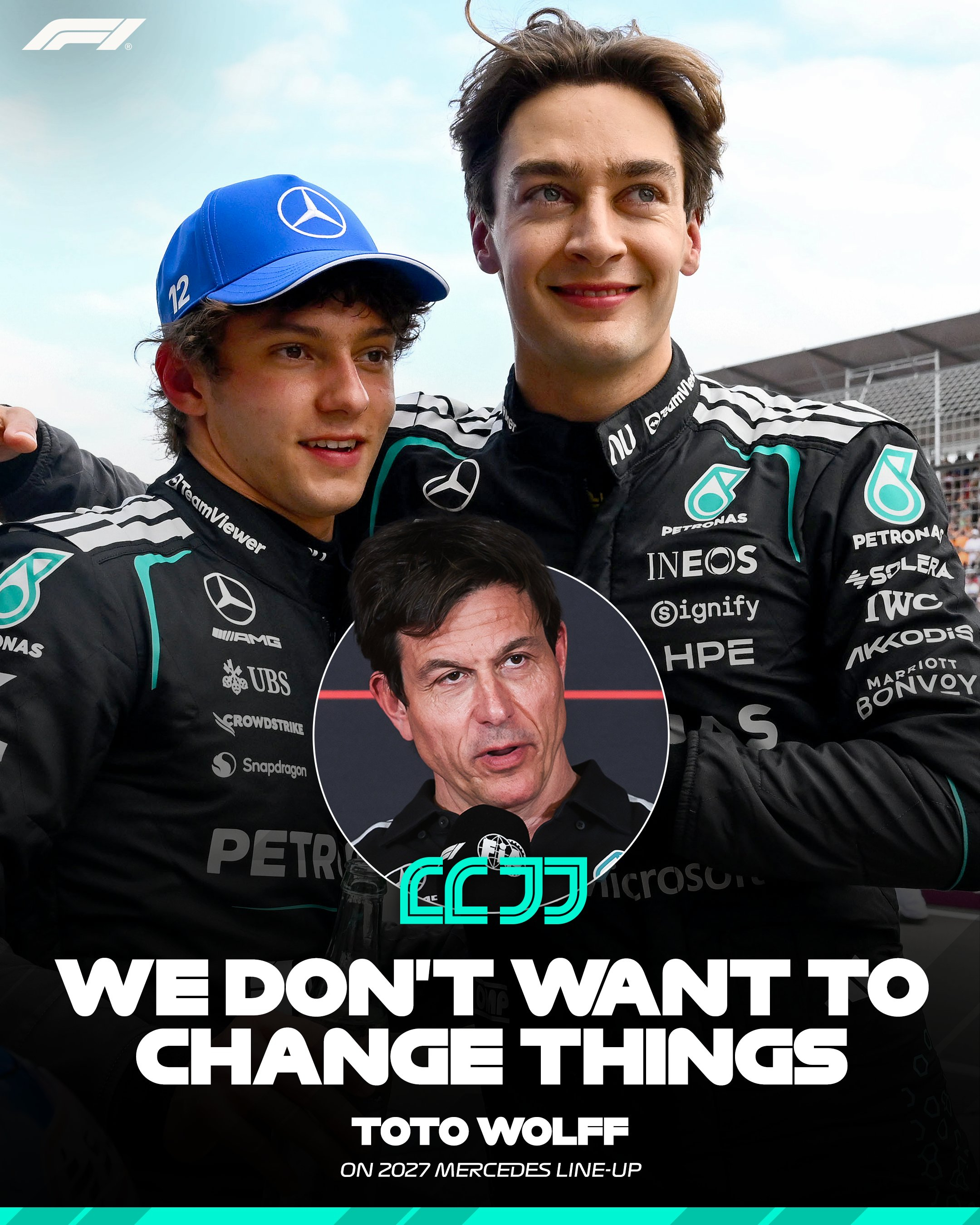 f1 托托·沃尔夫说，2027年的车手阵容不会变！ 