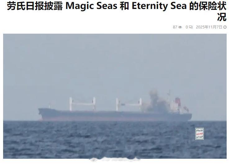 英国海事专业报纸《劳氏日报》披露了近期被也门胡塞武装击沉的两艘与以色列相关的商船
